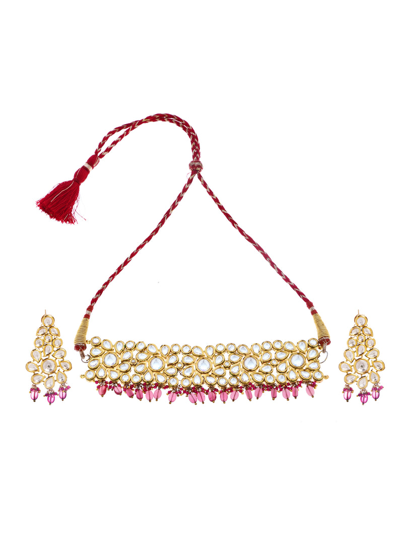 Minaki Aishani Kundan Choker Set - Minaki
