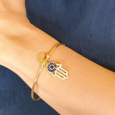 Minaki Evil Eye Adjustable Bangle - Minaki