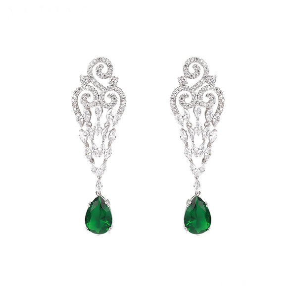 Minaki Emerald Drop Luxury Earrings