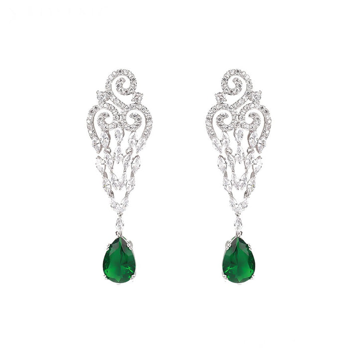 Minaki Emerald Drop Luxury Earrings