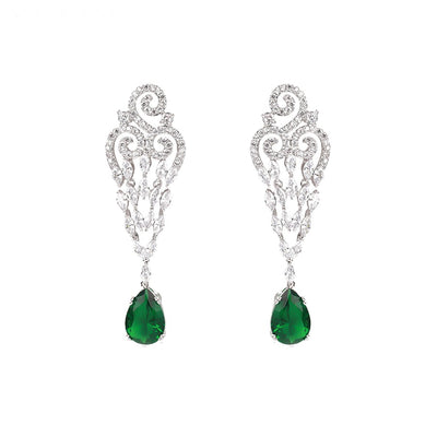 Minaki Emerald Drop Luxury Earrings - Minaki