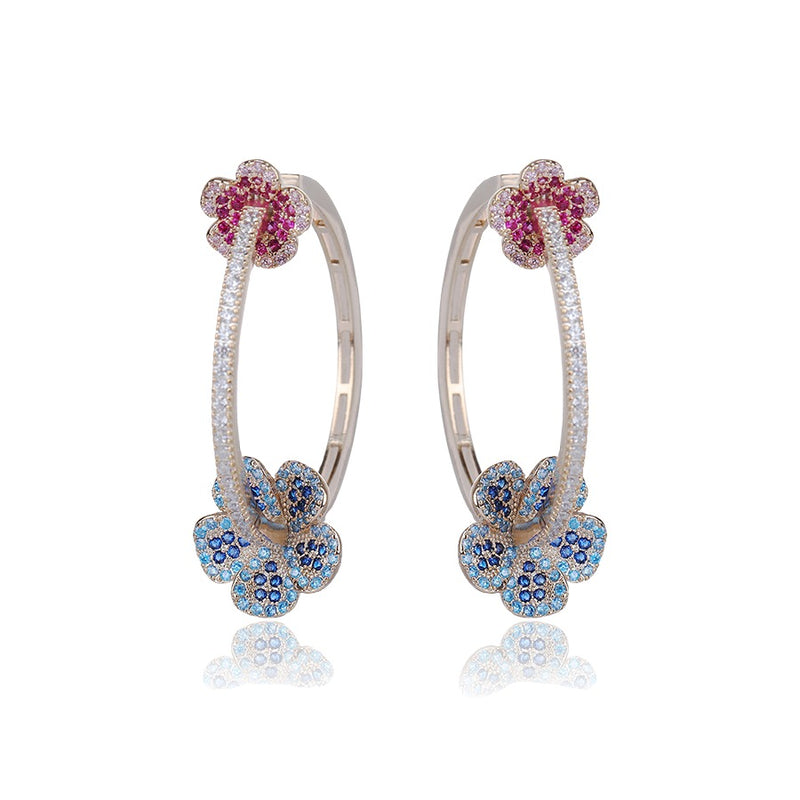Minaki Floral Ear-Hoops - Minaki