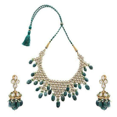 Minaki Geometric Kundan Choker Set - Minaki