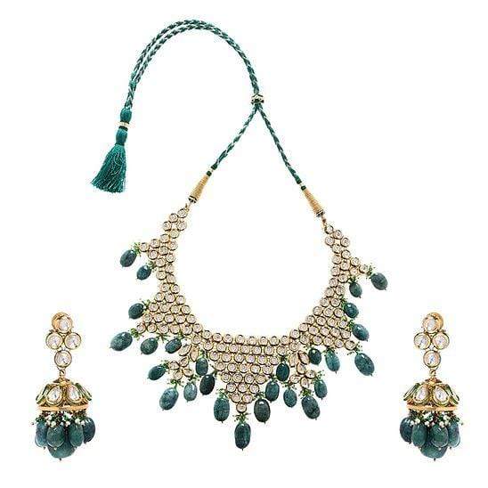 Minaki Geometric Kundan Choker Set - Minaki