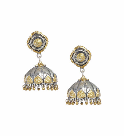 Minaki German Silver Jhumkas - Minaki