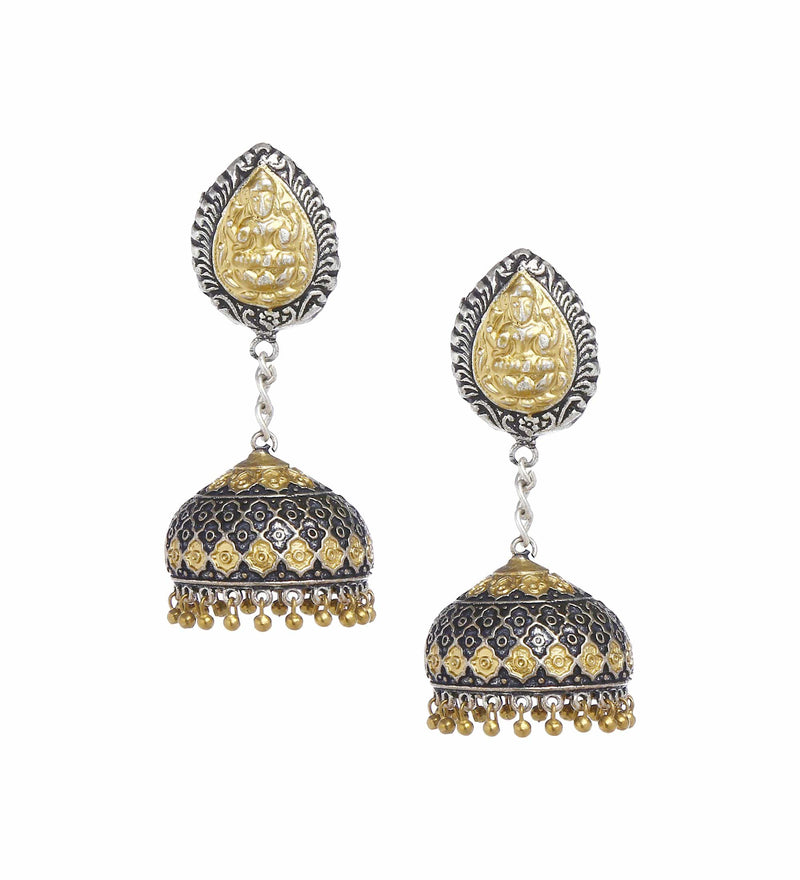 Minaki German Silver Jhumkas - Minaki