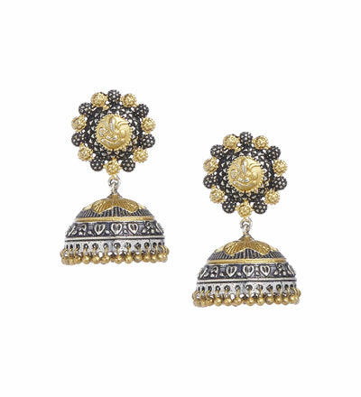Minaki German Silver Jhumkas - Minaki