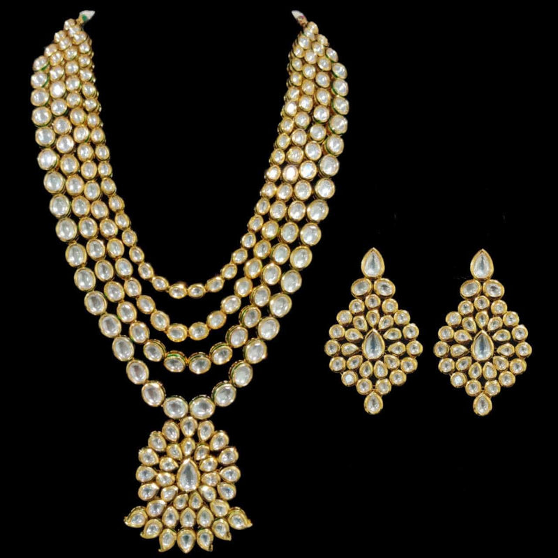 MINAKI KUNDAN LONG SET - LAYERED & PENDANT - Minaki