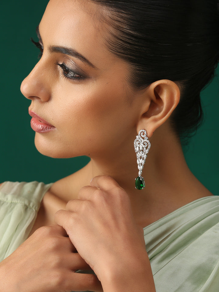 Minaki Emerald Drop Luxury Earrings