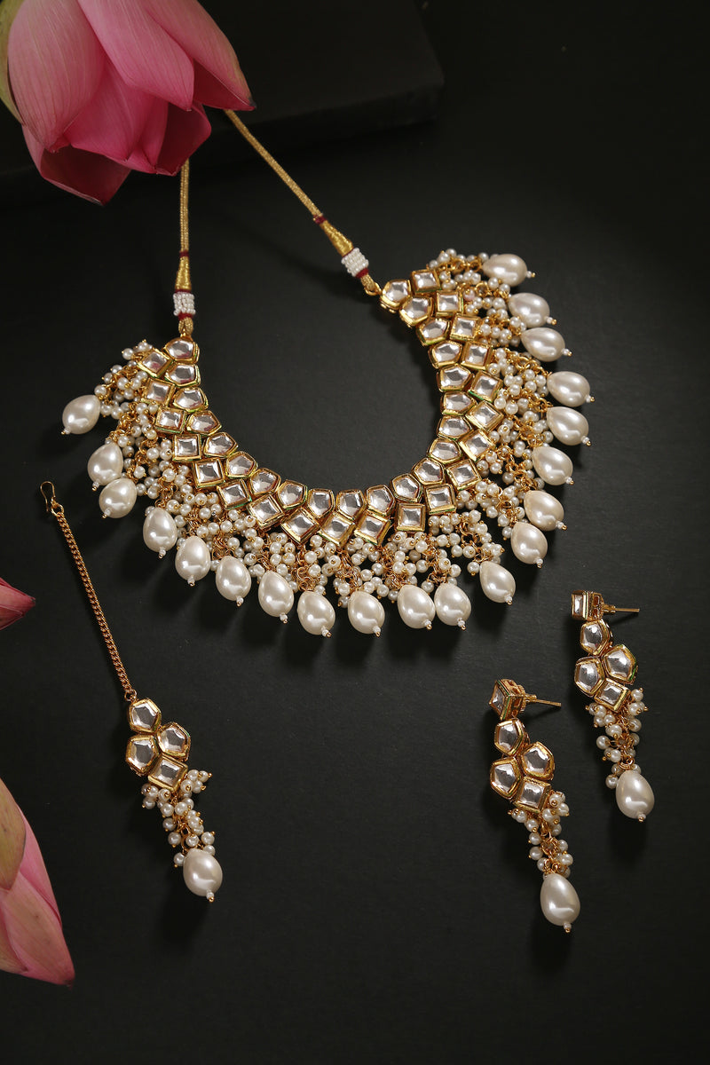 Minaki Manushi Kundan Set - Minaki