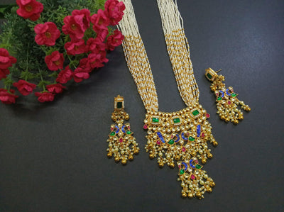 Minaki Mayur - Paachi Kundan Set - Minaki