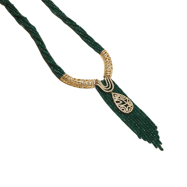 Minaki Multi-Strand Necklace with Tassel Pendant