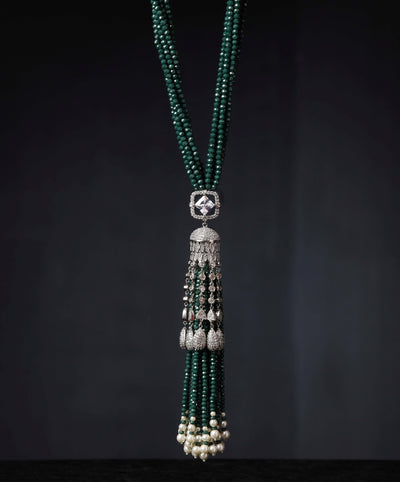 Minaki Multi Layer Necklace With Tassel Pendant - Minaki