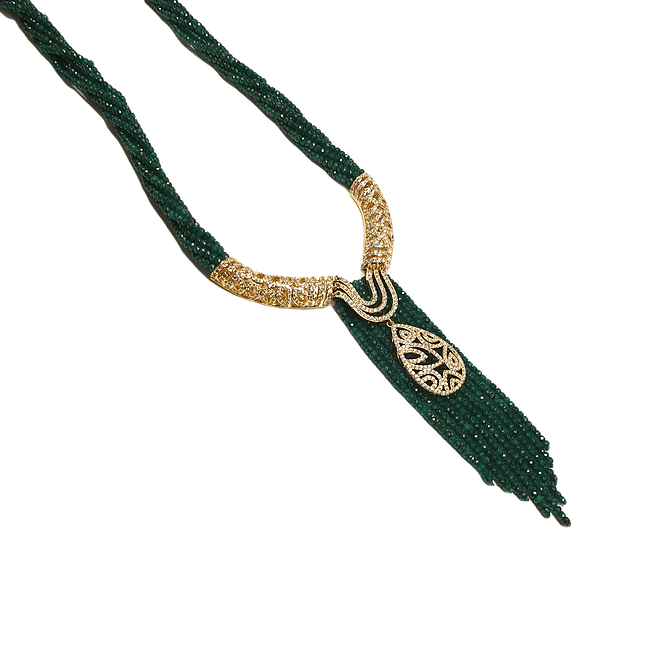 Minaki Multi-Strand Necklace with Tassel Pendant - Minaki
