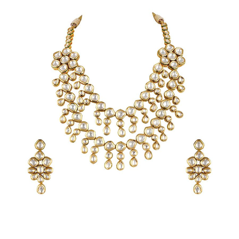 Minaki Naaz Kundan Set-Long - Minaki