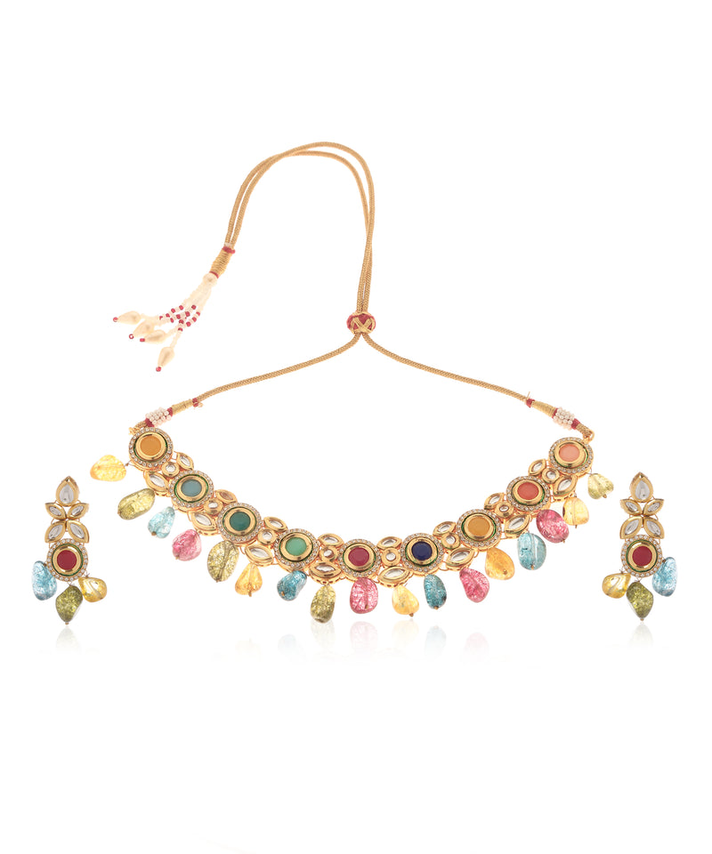 Minaki Navratan Kundan Set - Minaki