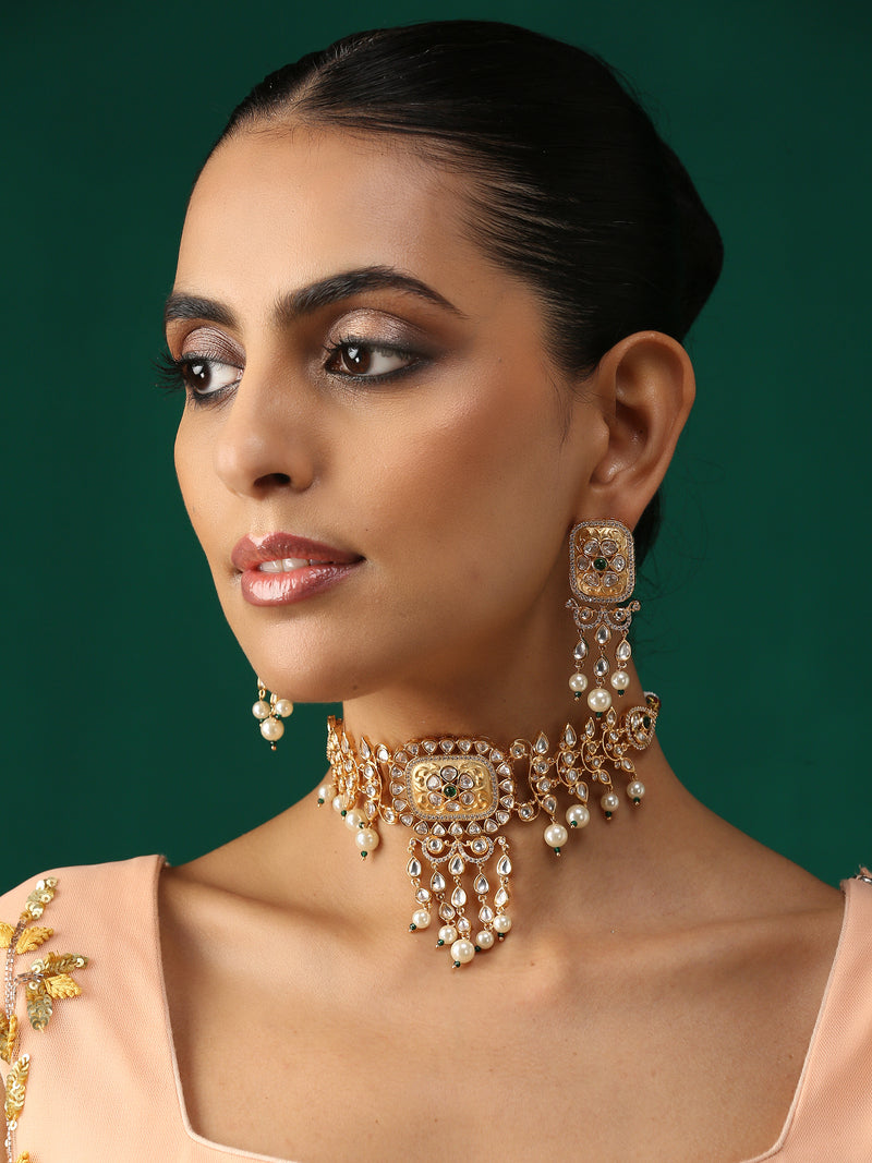 Minaki Nazneen Kundan Choker Set - Minaki