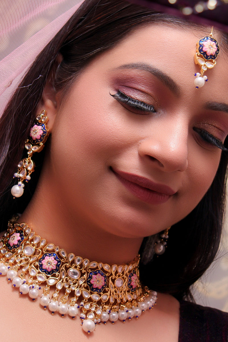 Minaki Nilofar Kundan Set - Minaki
