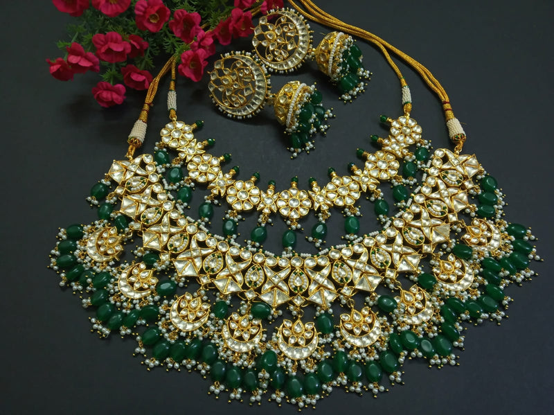 Minaki Padmini-Paachi Kundan Set - Minaki