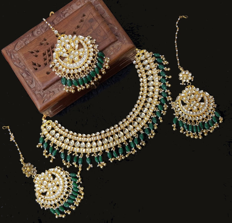 Minaki Pakeeza Pachi Kundan Set - Minaki