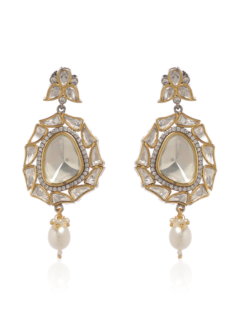 Pearl Kundan Earrings - Minaki
