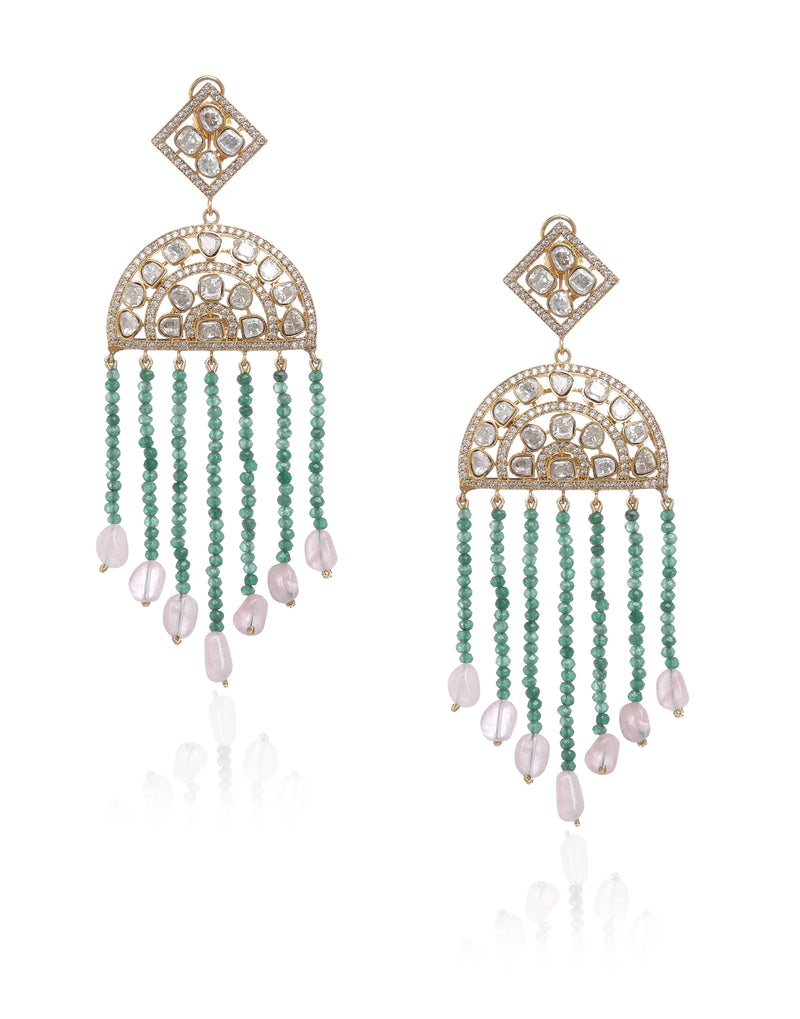 Minaki Contemporary Kundan Danglers - Minaki