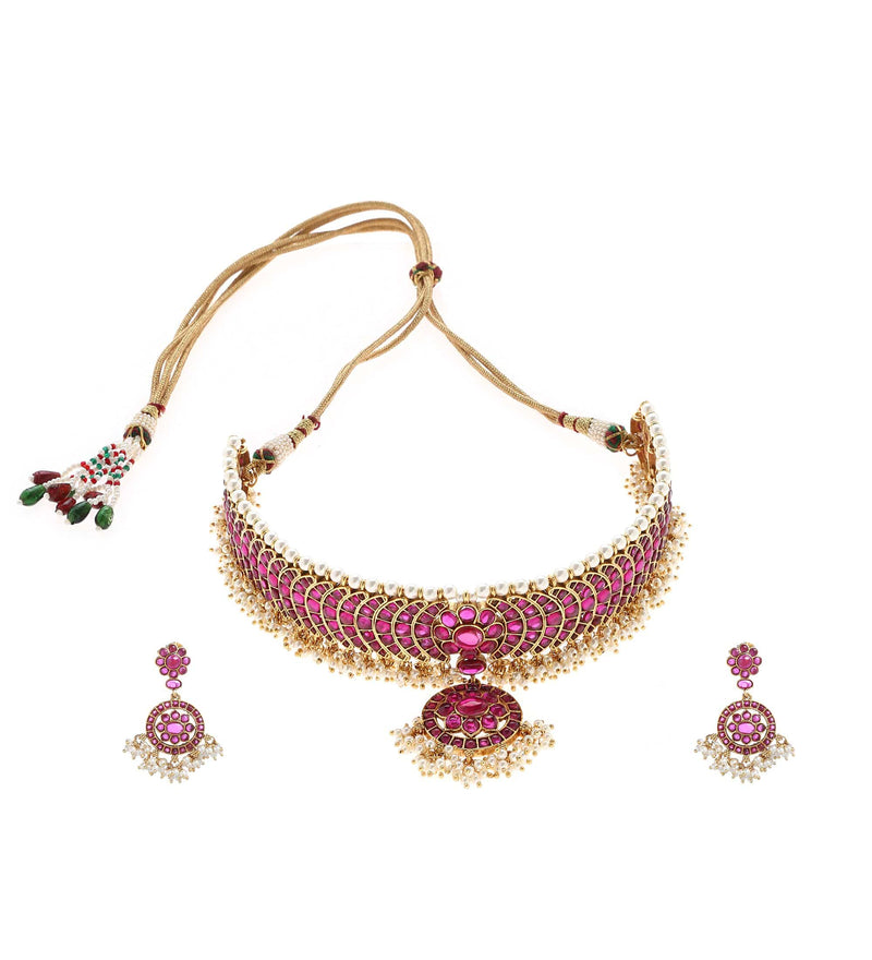 MINAKI TEMPLE JEWELLERY SET : RAGINI TEMPLE SET - Minaki