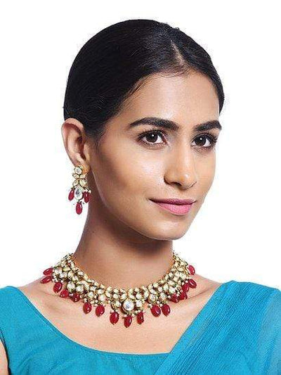 Minaki Rubina Kundan Choker Set - Minaki