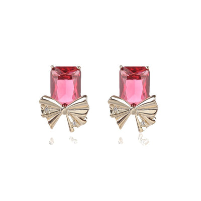 Minaki Ruby Bow Earrings - Minaki