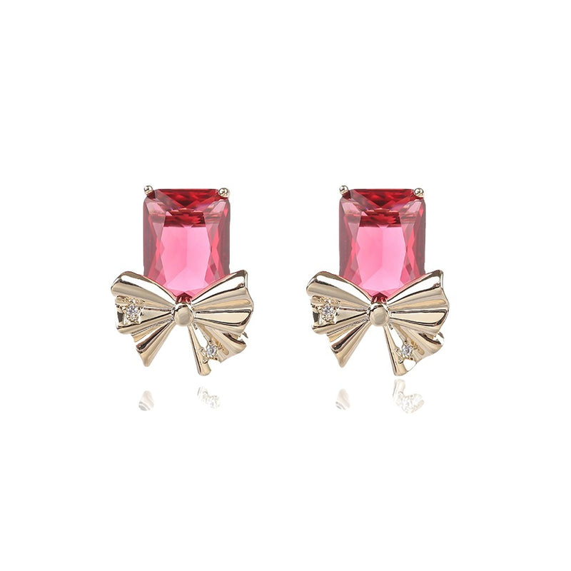 Minaki Ruby Bow Earrings - Minaki