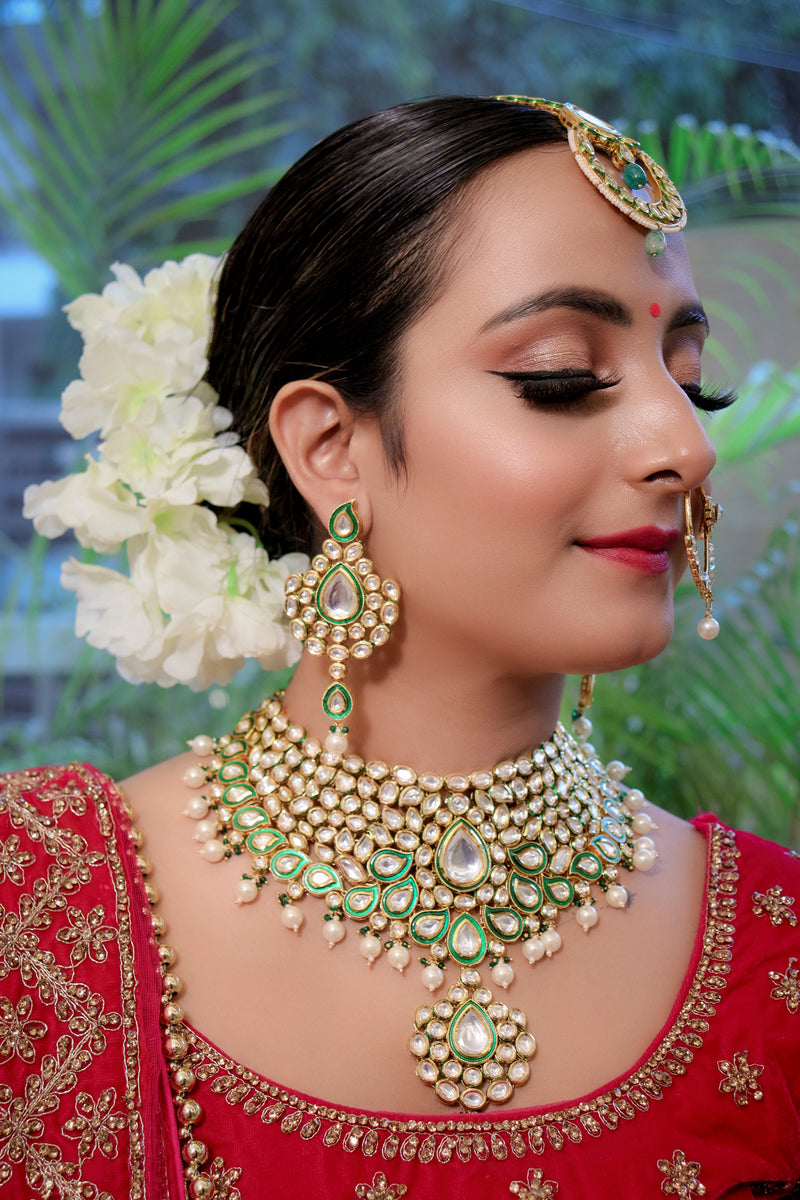 Minaki Shahnaz Kundan Set - Minaki