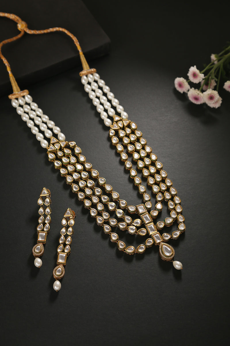 Minaki Shazmaah Layered Kundan Set - Minaki