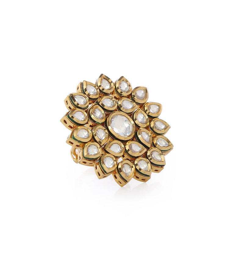 MINAKI Rings SUNFLOWER KUNDAN RING - Minaki
