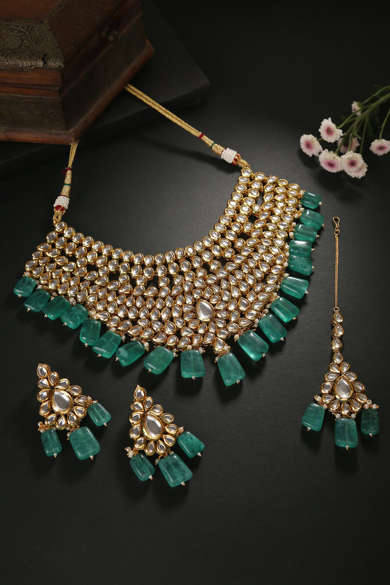 Minaki Zahira Kundan Set - Minaki